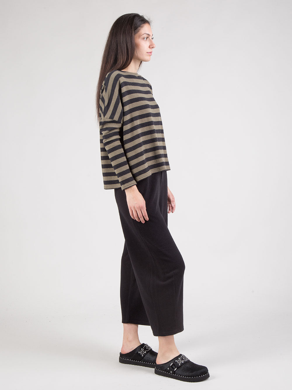 Pantaloni soft cropped