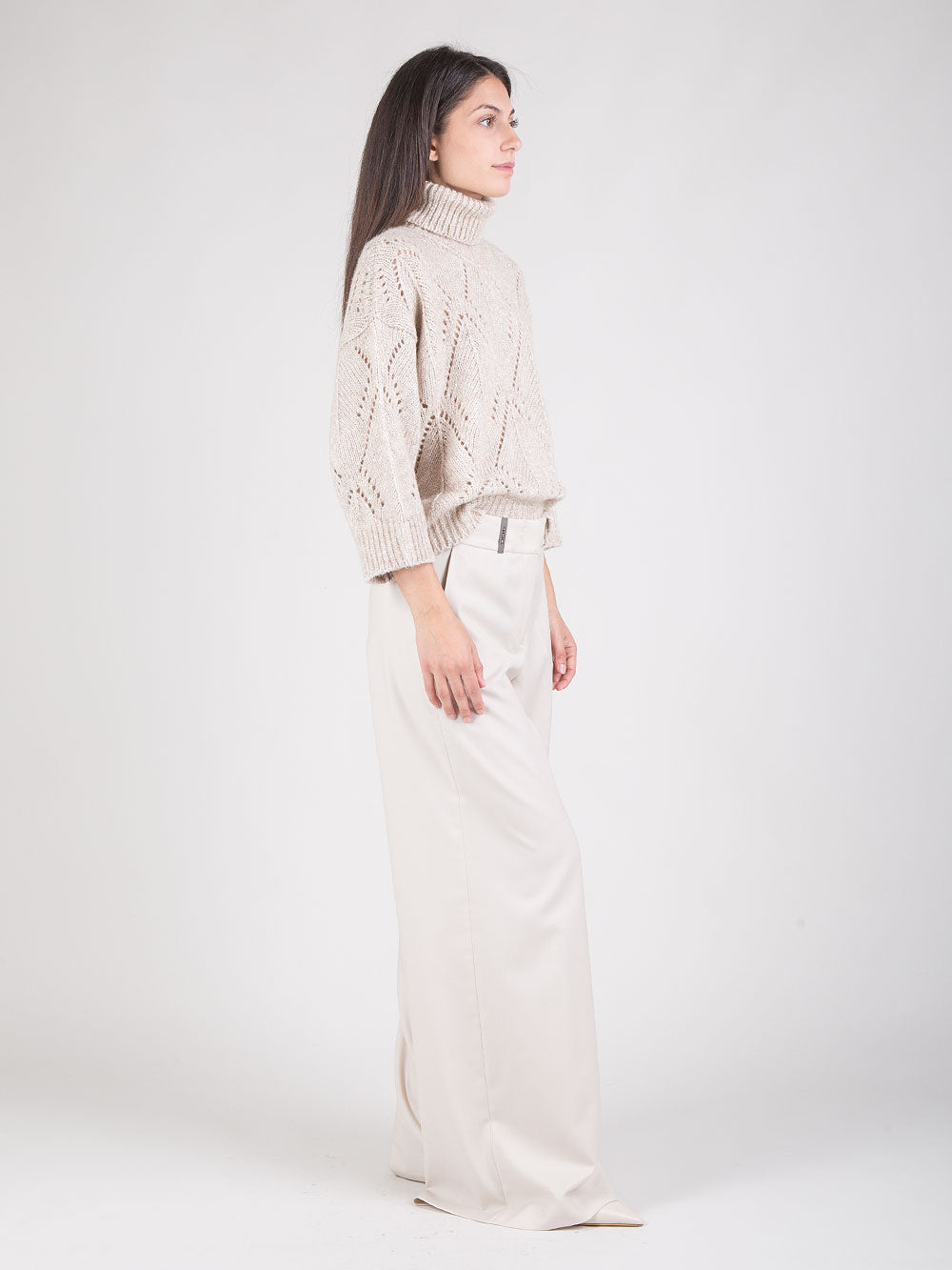 Pantaloni in twill di lana