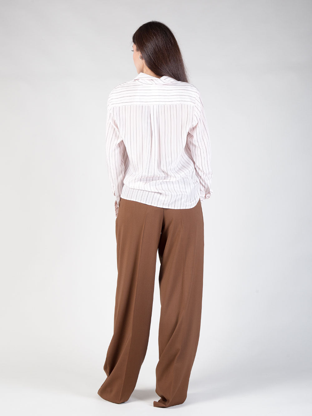 Pantalone bacio fluido in lana