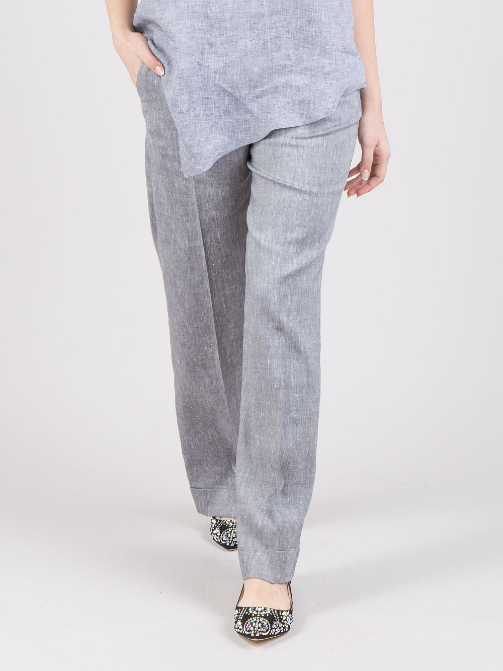 Pantaloni con risvolti