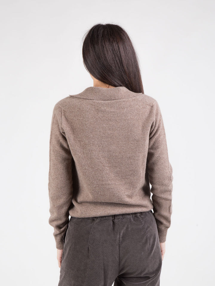 Maglia polo in cashmere