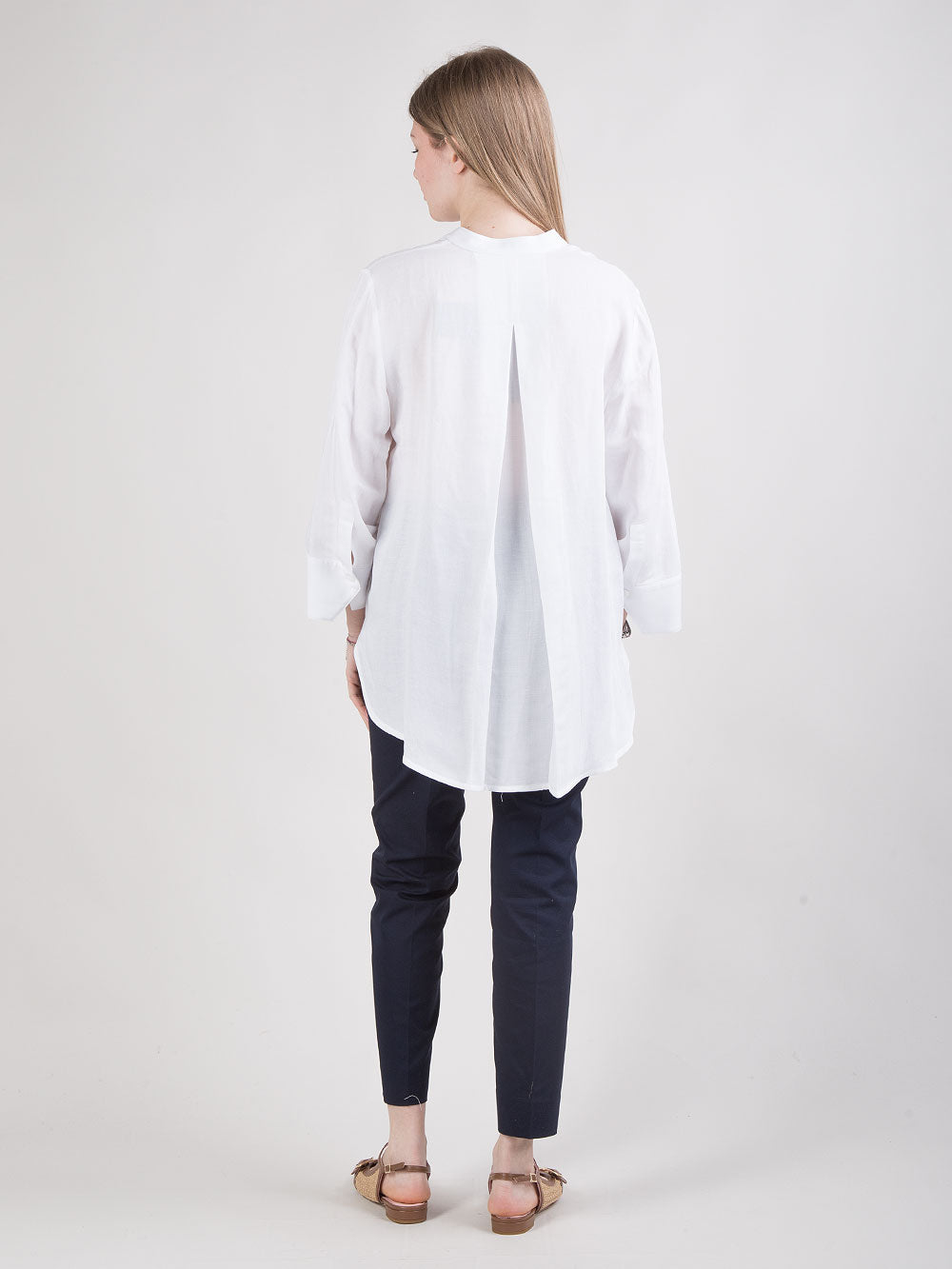 Camicia con collo alla coreana
