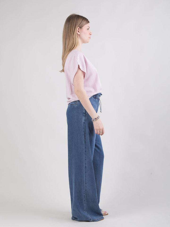 Jeans oversize a vita alta