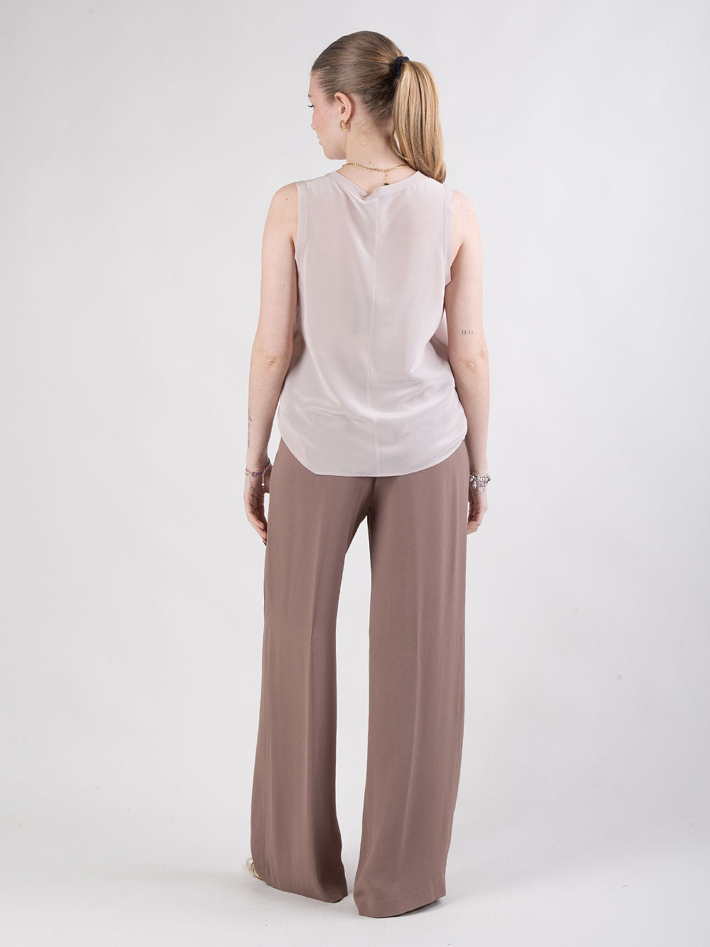 Pantalone in seta lavata
