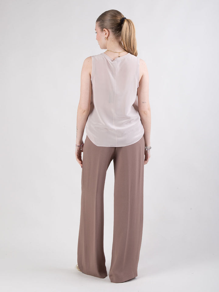 Pantalone in seta lavata