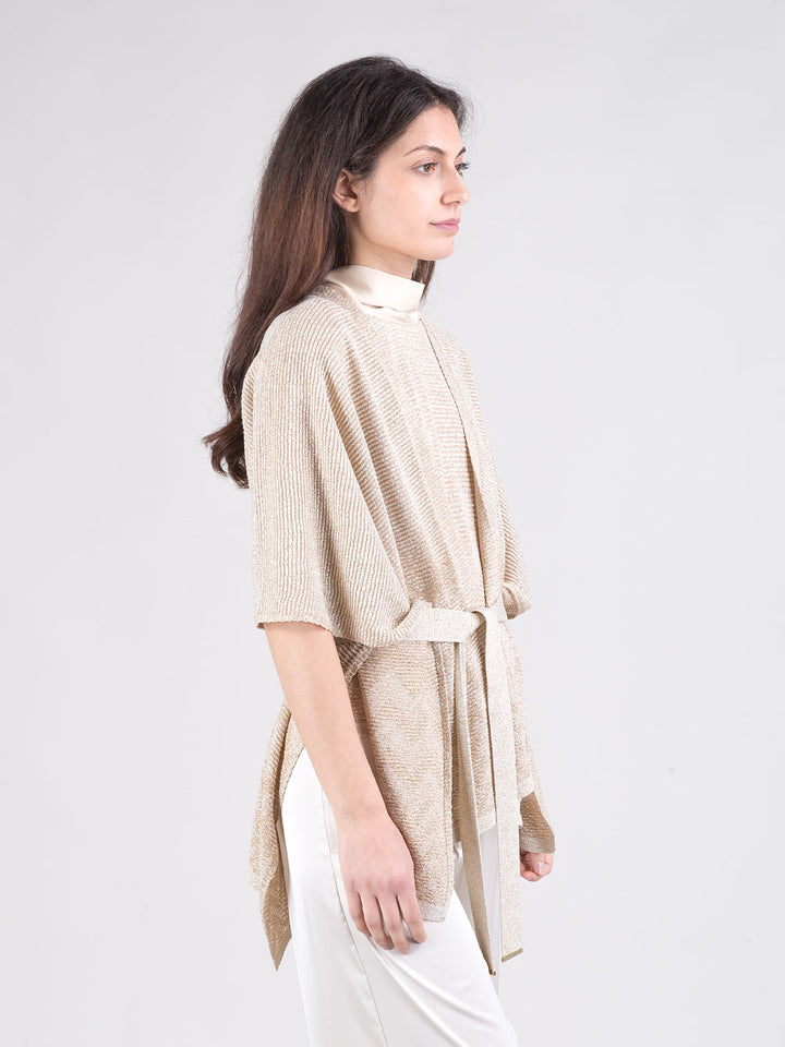 Poncho in lurex