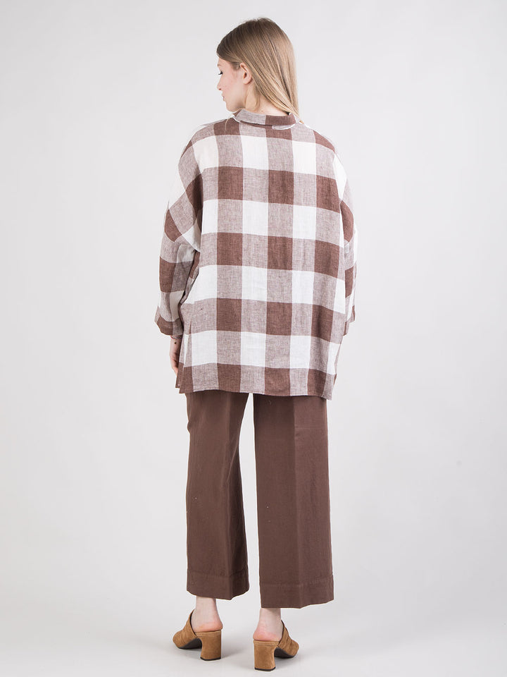 Pantalone ampio in gabardine