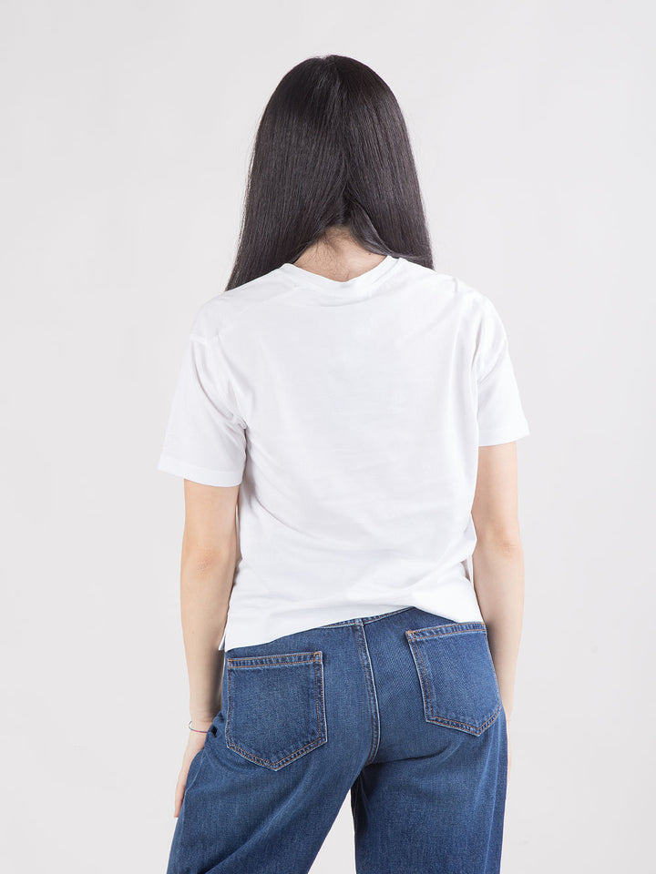 T-shirt regular fit in jersey di cotone con logo ricamato