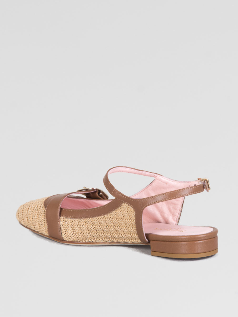Slingback in raffia