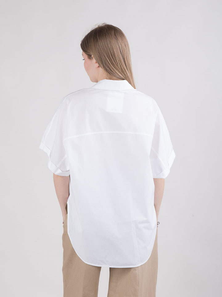 Camicia con manica kimono e taschino