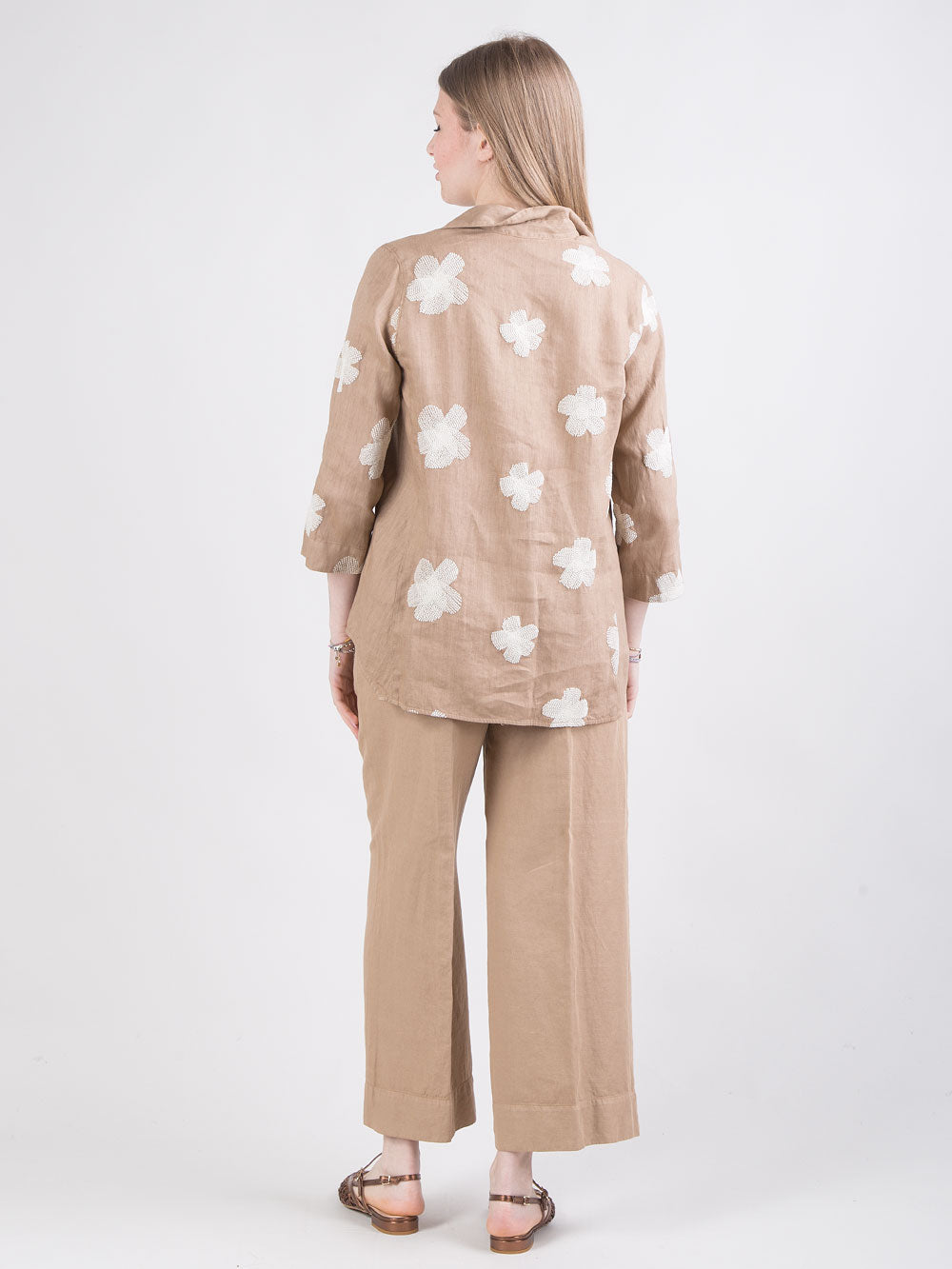 Pantalone ampio in gabardine