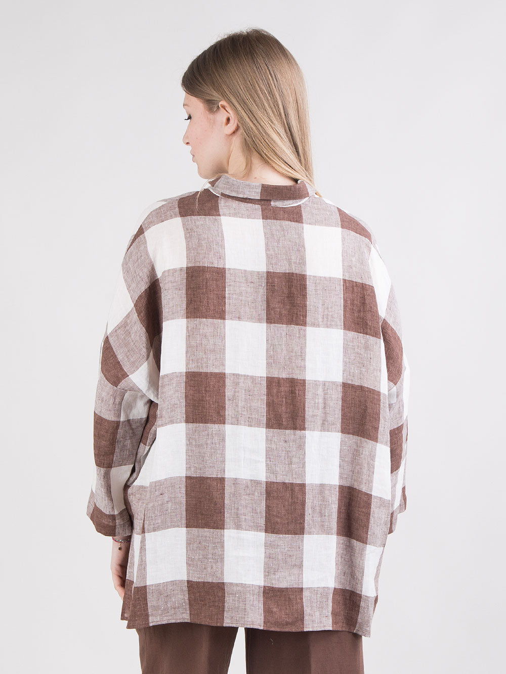 Camicia in lino a quadri