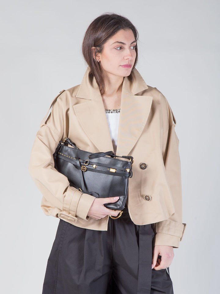 Borsa Belt Bag in pelle con cintura decorativa