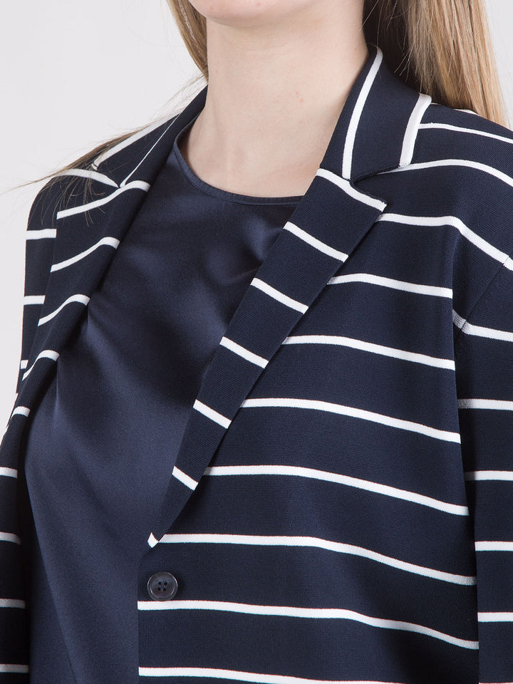 Blazer a righe in viscosa