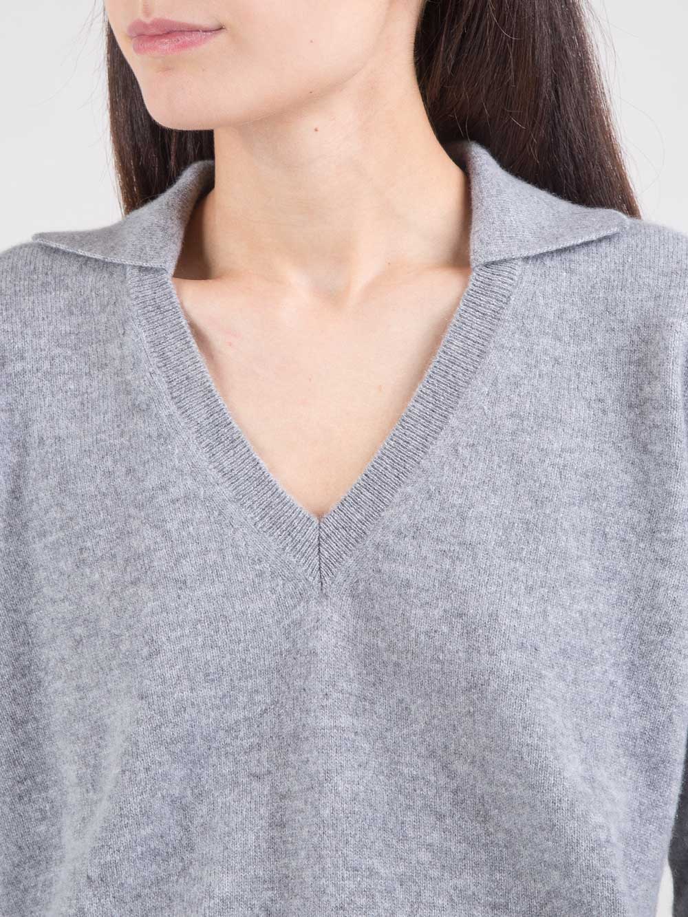 Maglia polo in cashmere