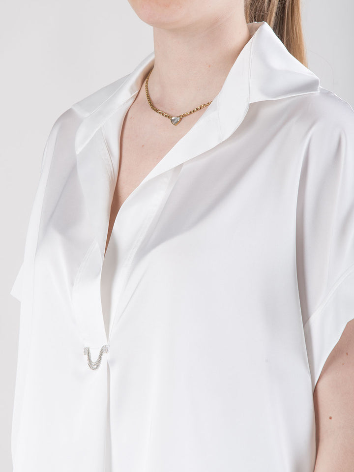 Camicia in raso fluido