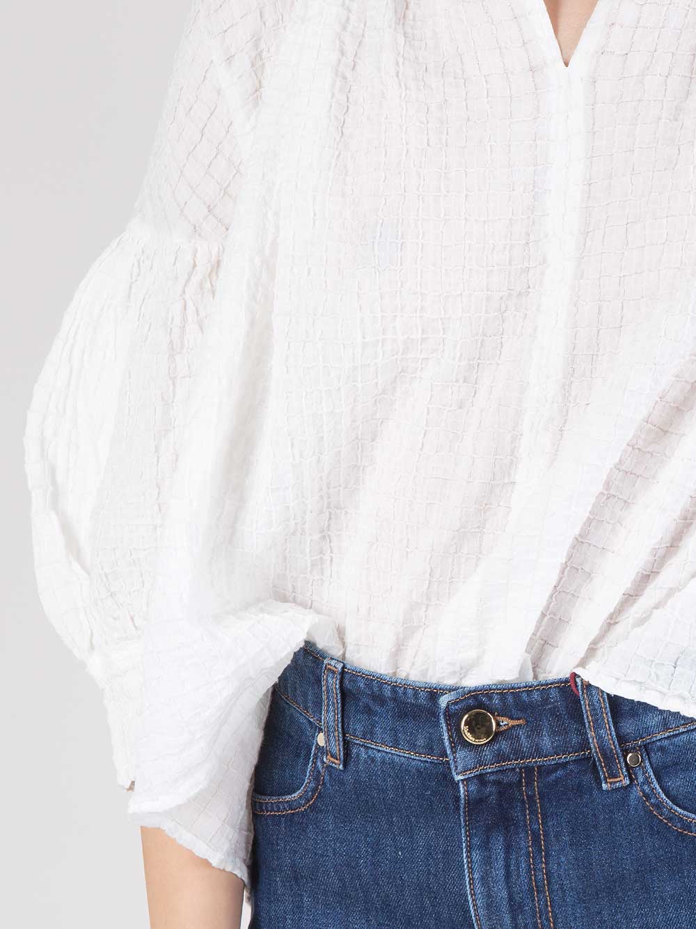 camicia over con scollo a V