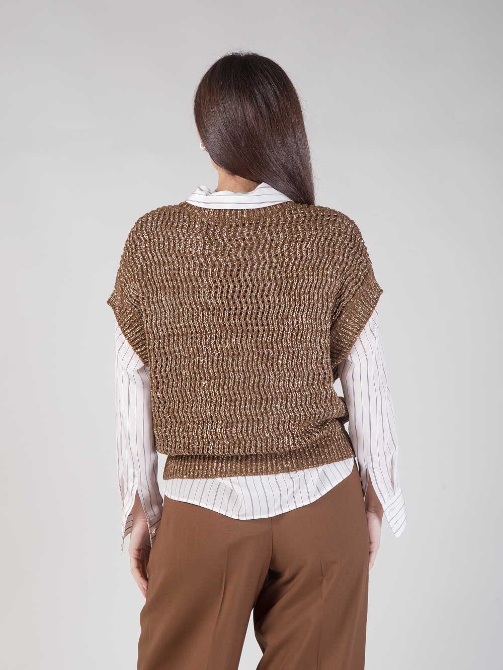 Maglia tricot nocciola