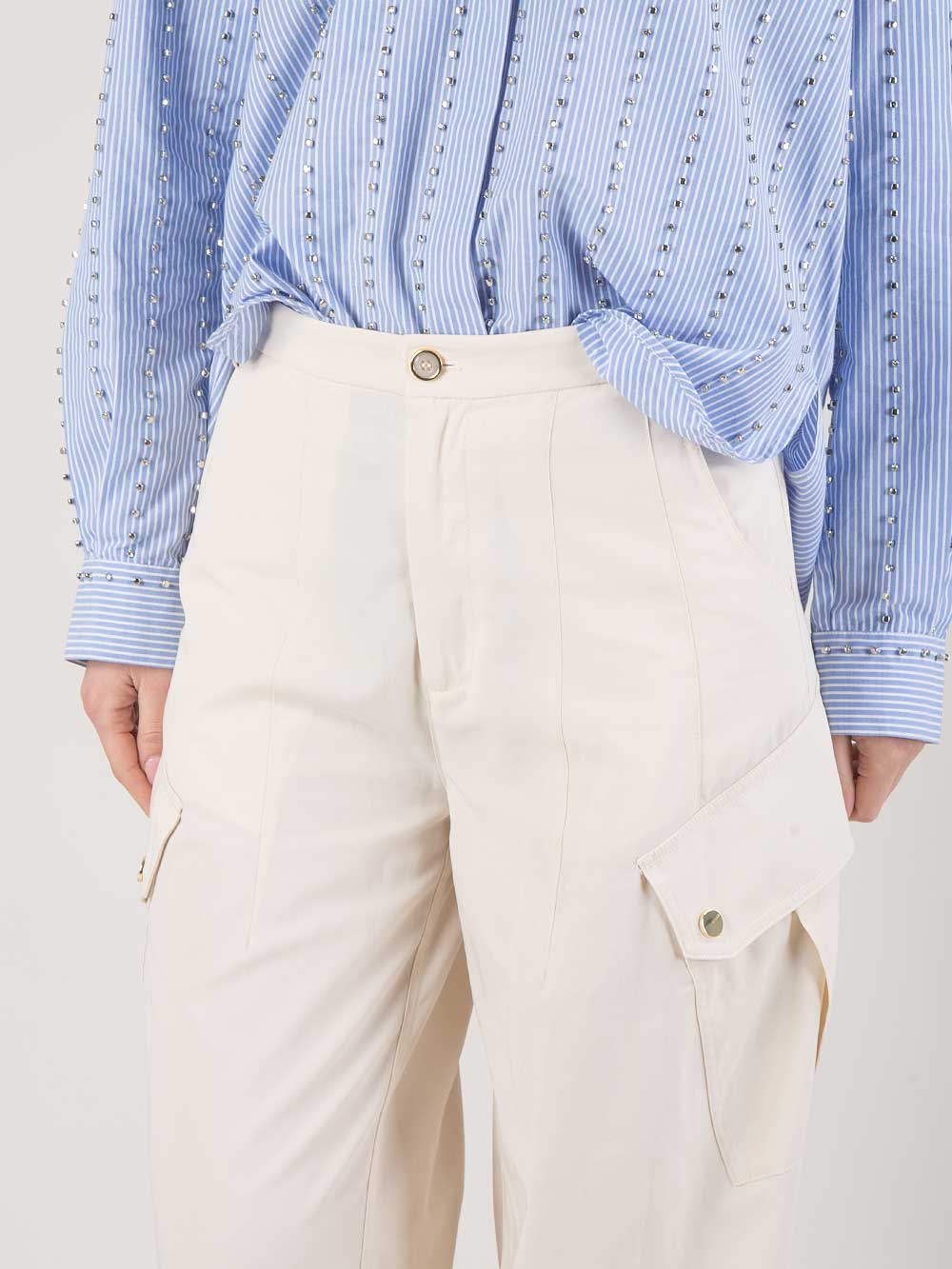 Pantaloni in twill di cotone