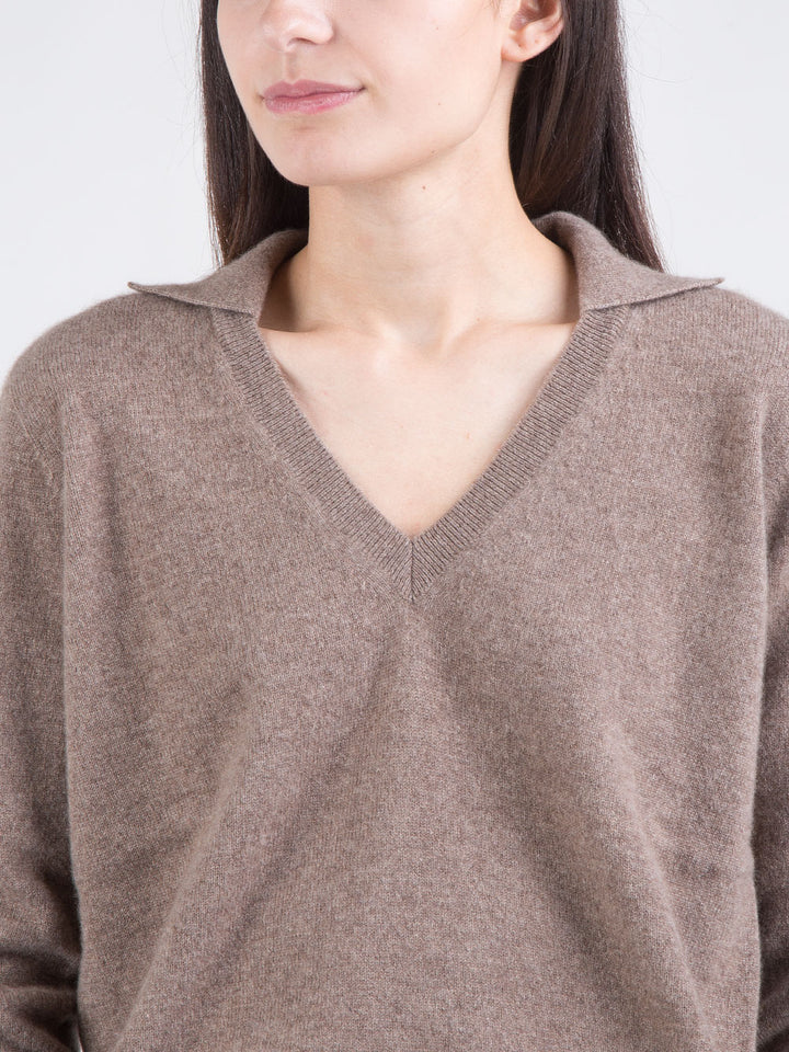 Maglia polo in cashmere