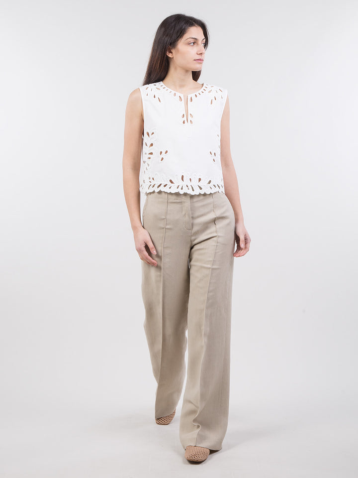 Pantaloni in crêpe