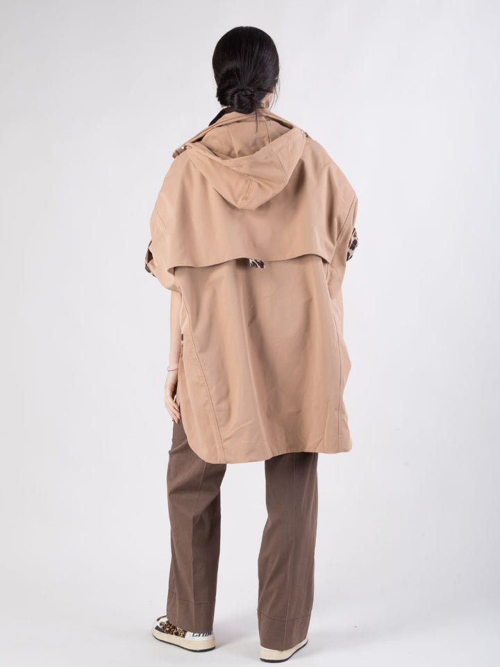 Cappa oversize con cappuccio
