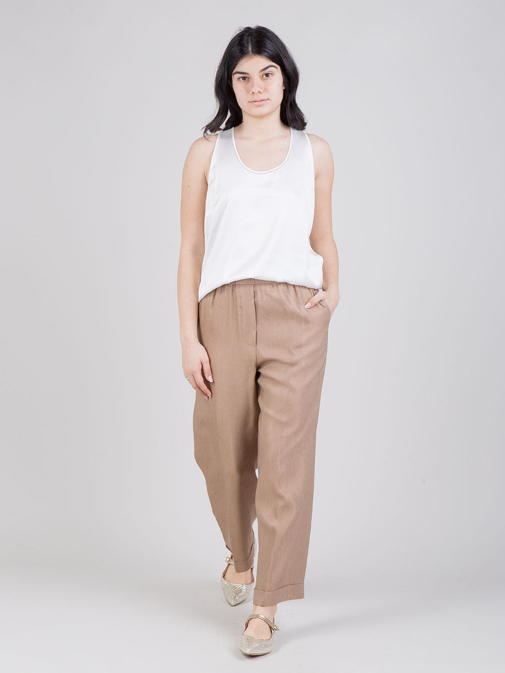 Pantaloni con risvolti