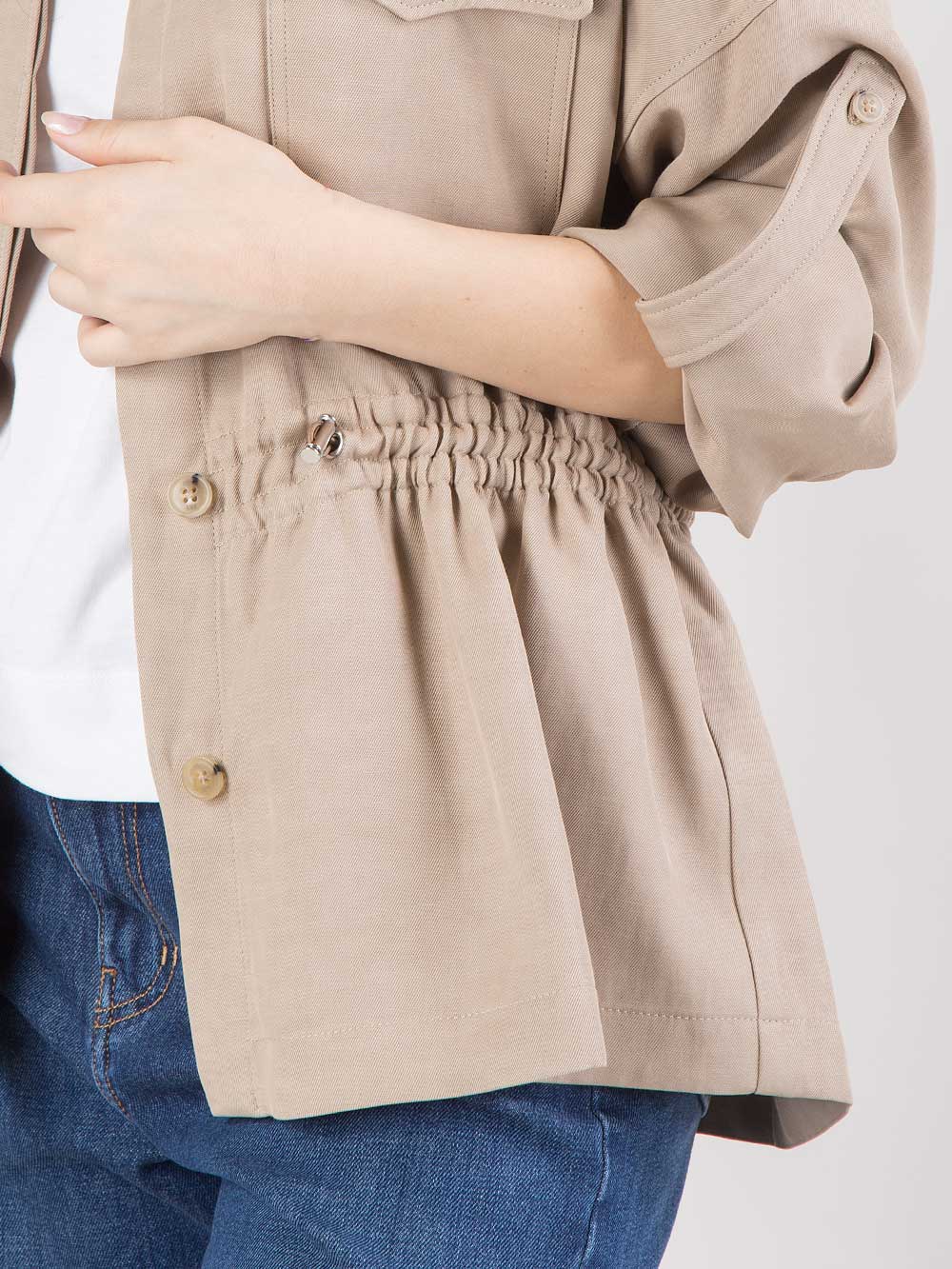 Overshirt in viscosa e lino délavé