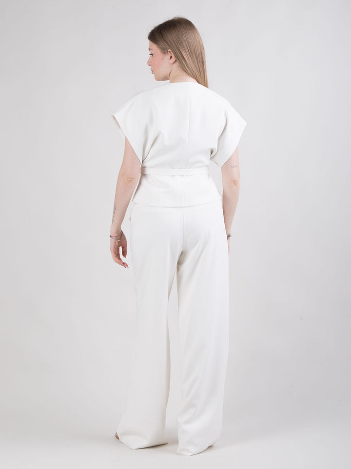 Completo bianco camicia e pantalone