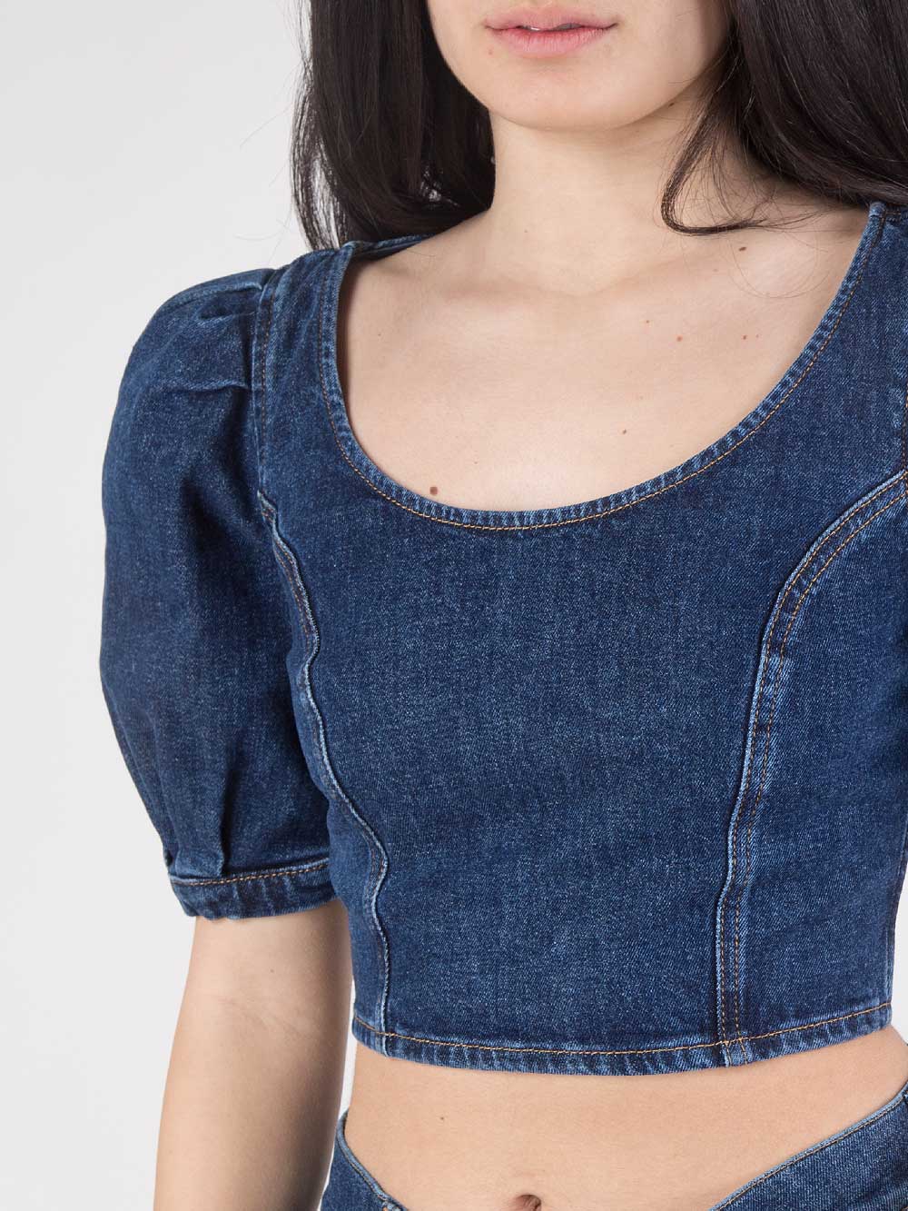Top cropped denim