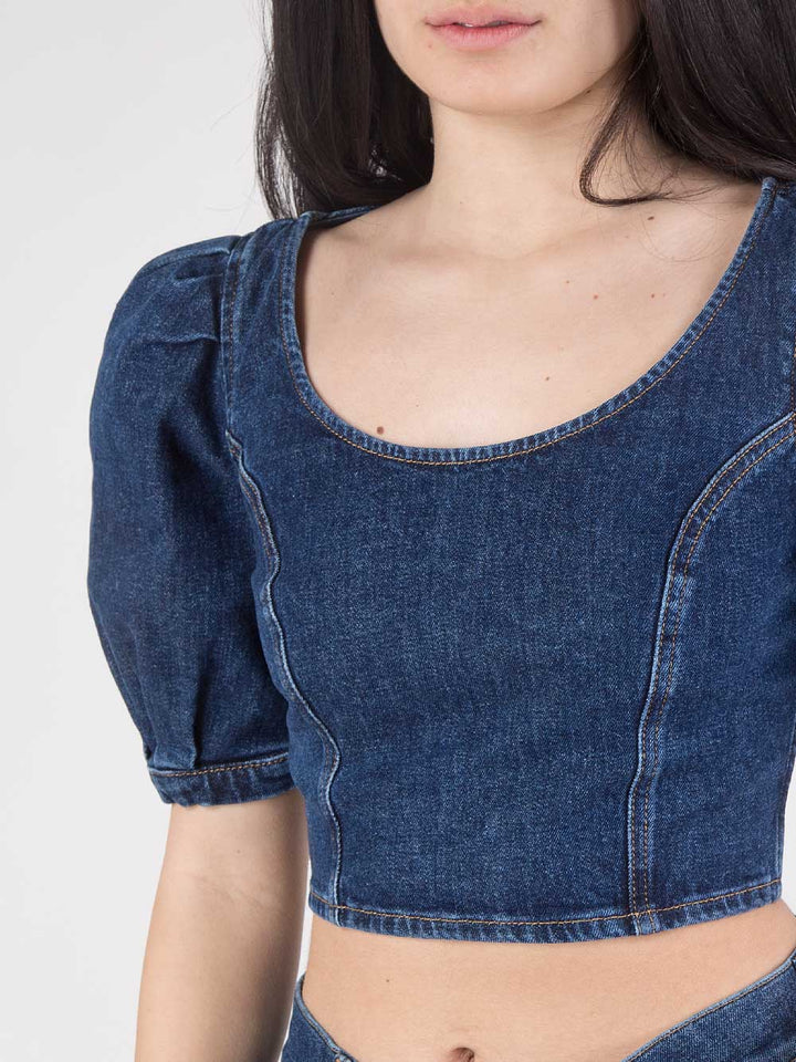 Top cropped denim