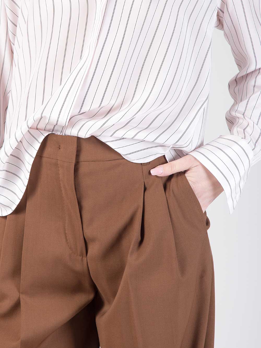 Pantalone bacio fluido in lana