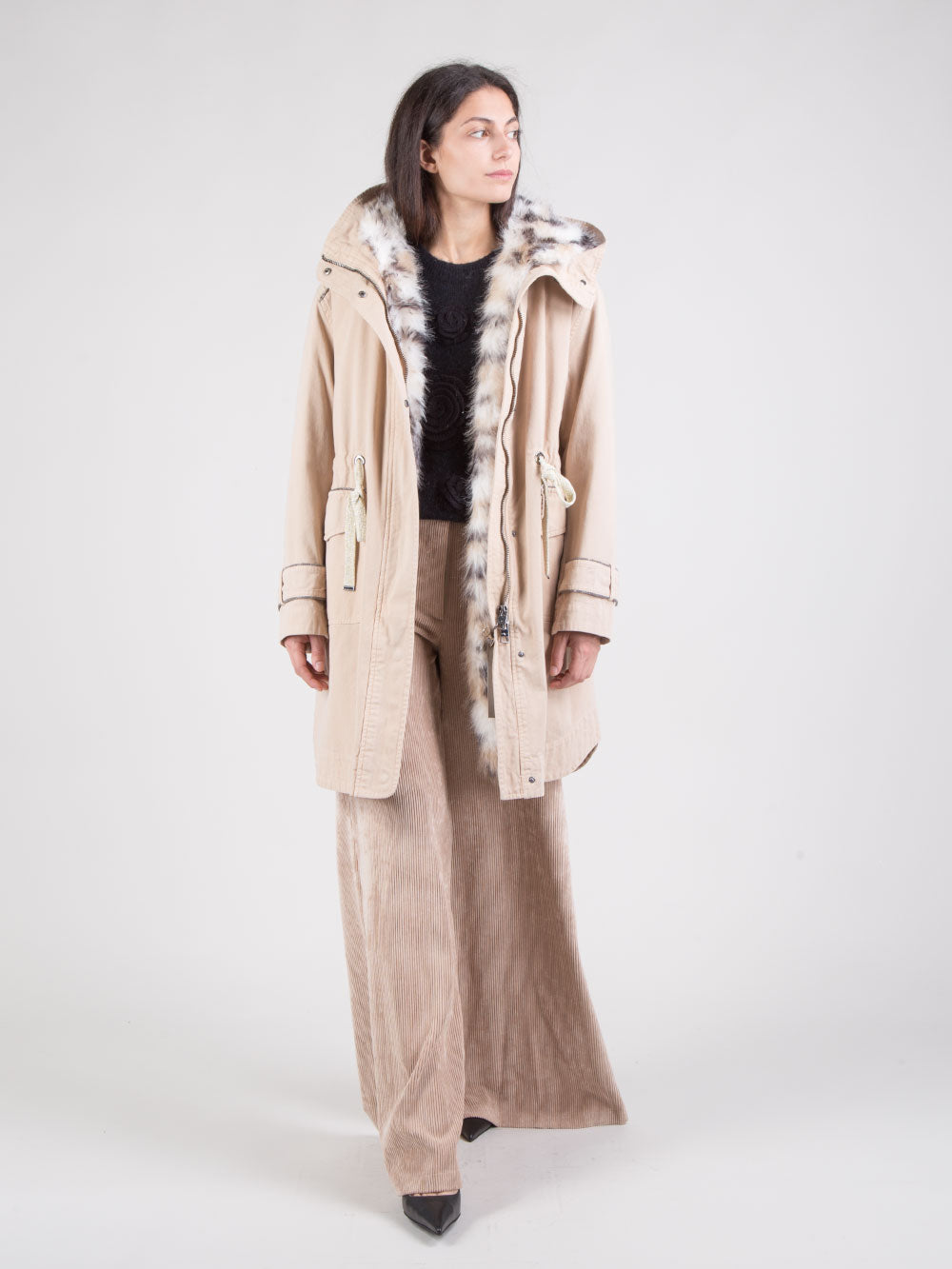 Parka con ecopelliccia