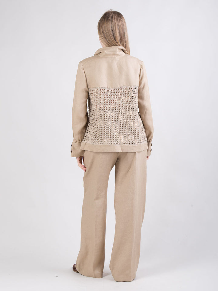 Pantalone palazzo in lino