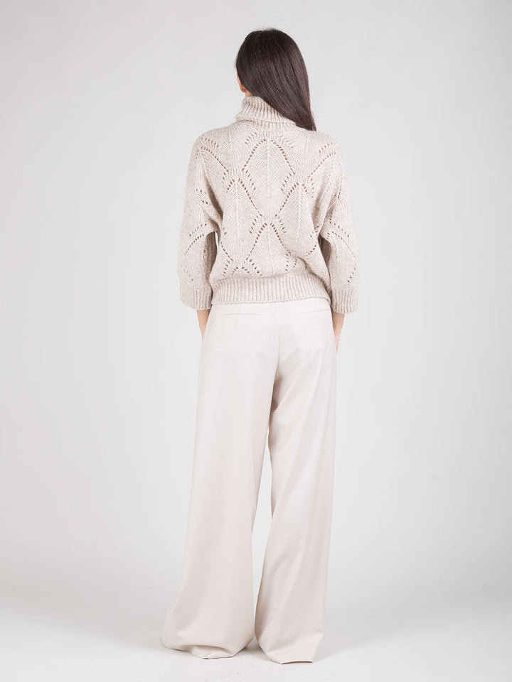 Pantaloni in twill di lana