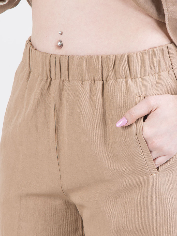 Pantalone ampio in gabardine