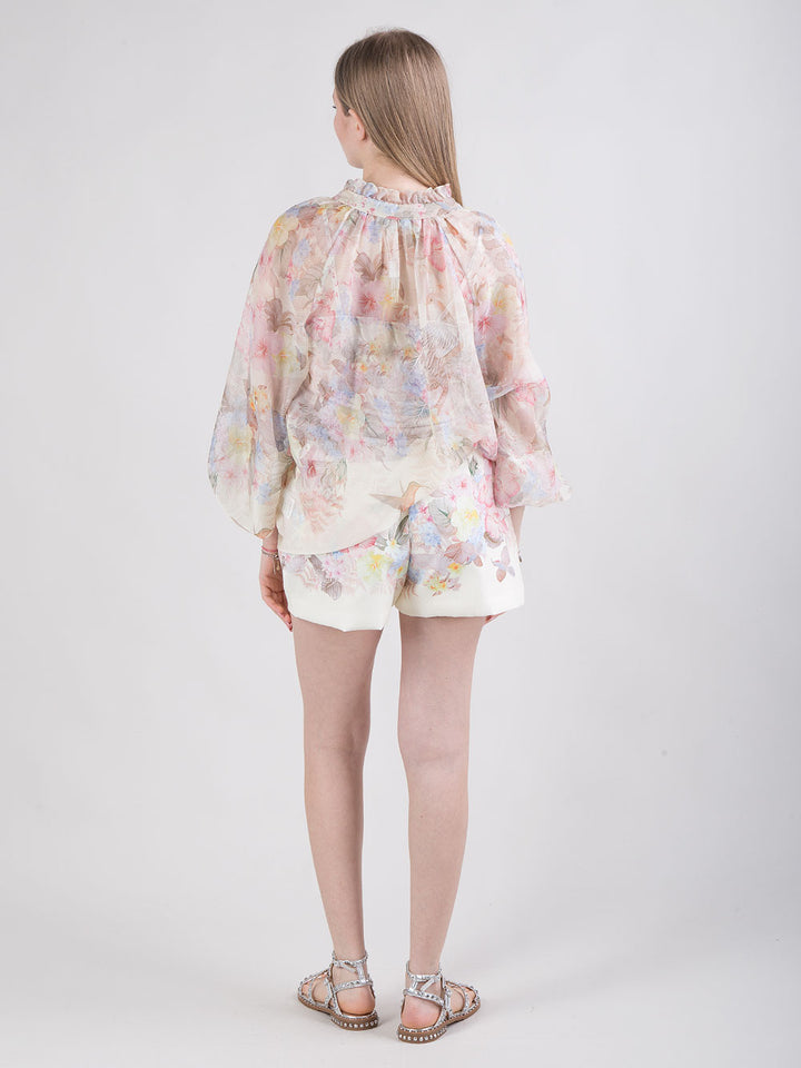 Shorts con stampa floreale
