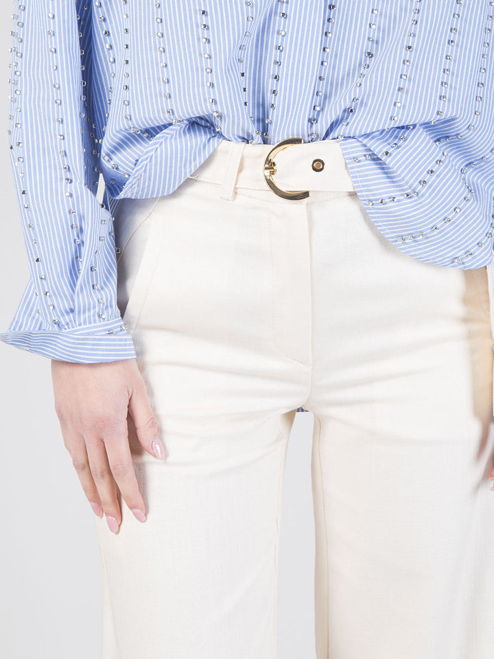 Pantalone carrot con cintura