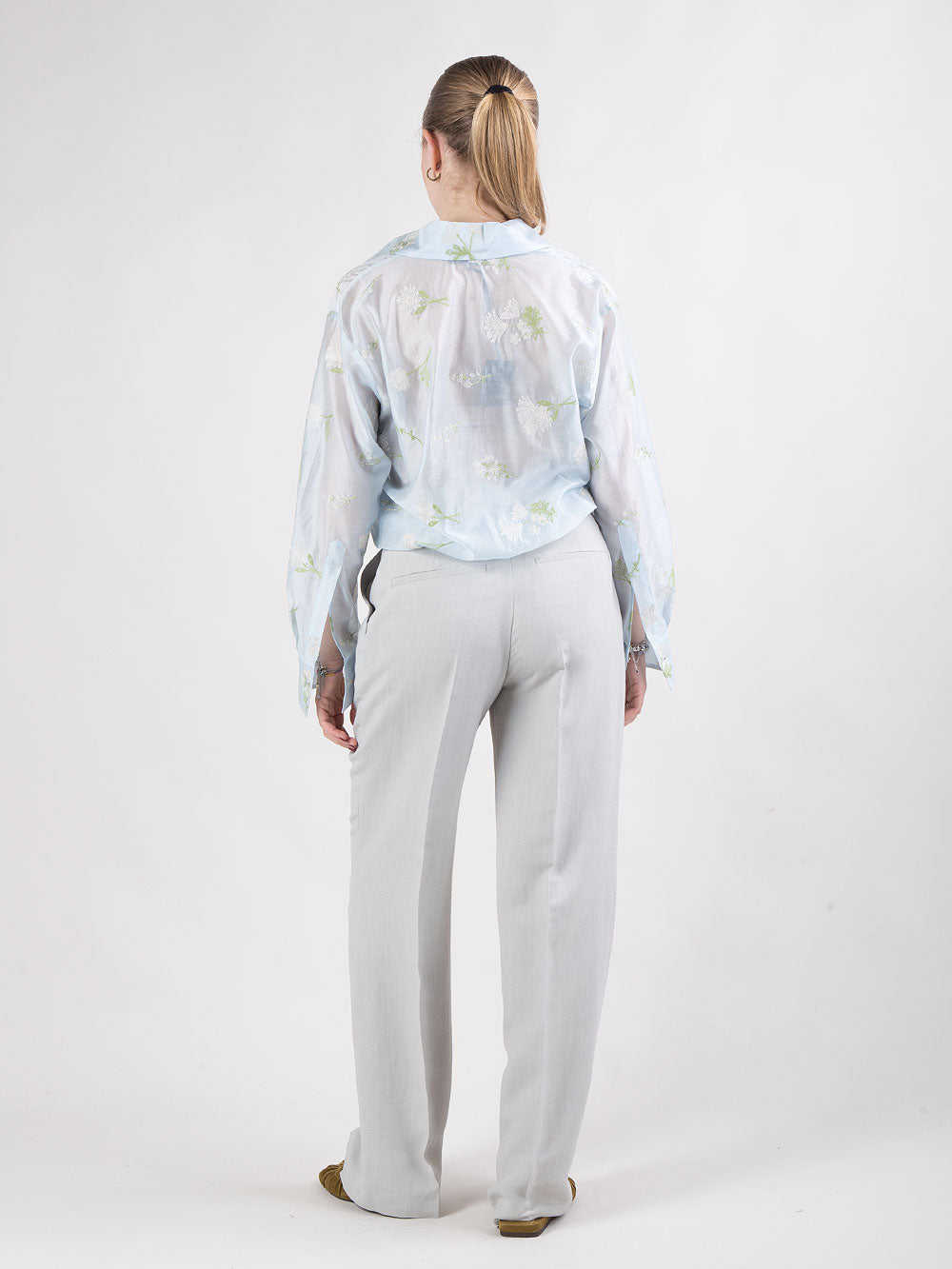 Tailleur in viscosa e lino