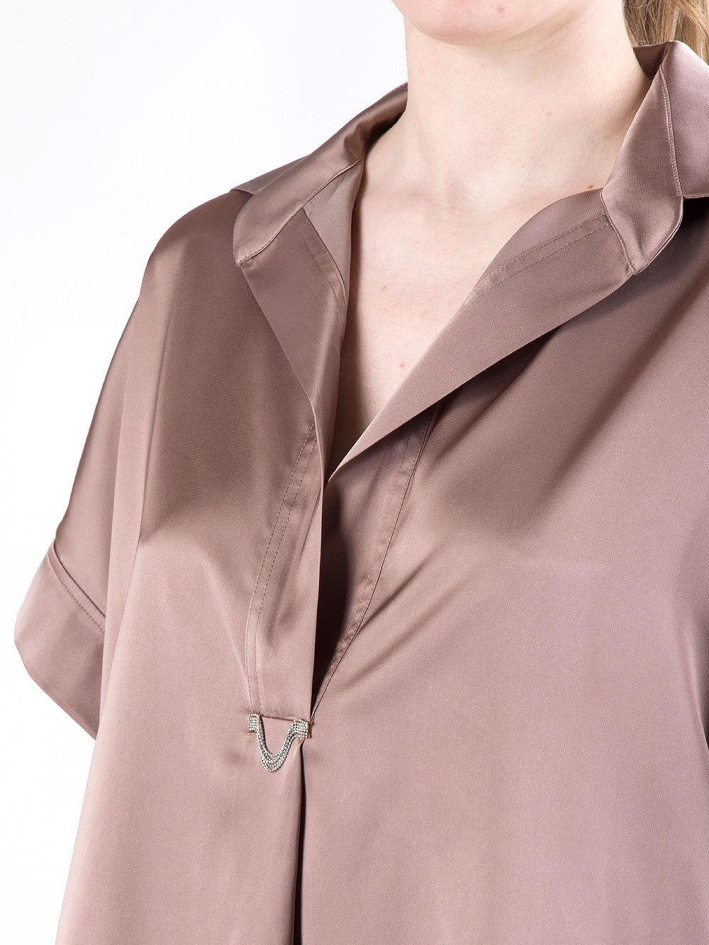 Camicia in raso fluido