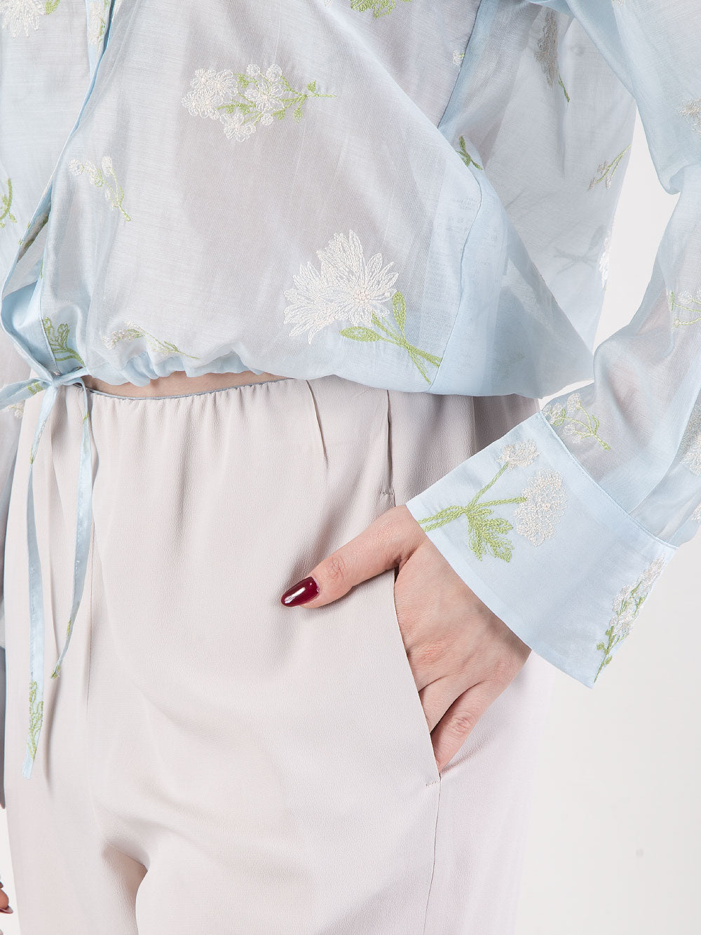 Pantalone misto seta
