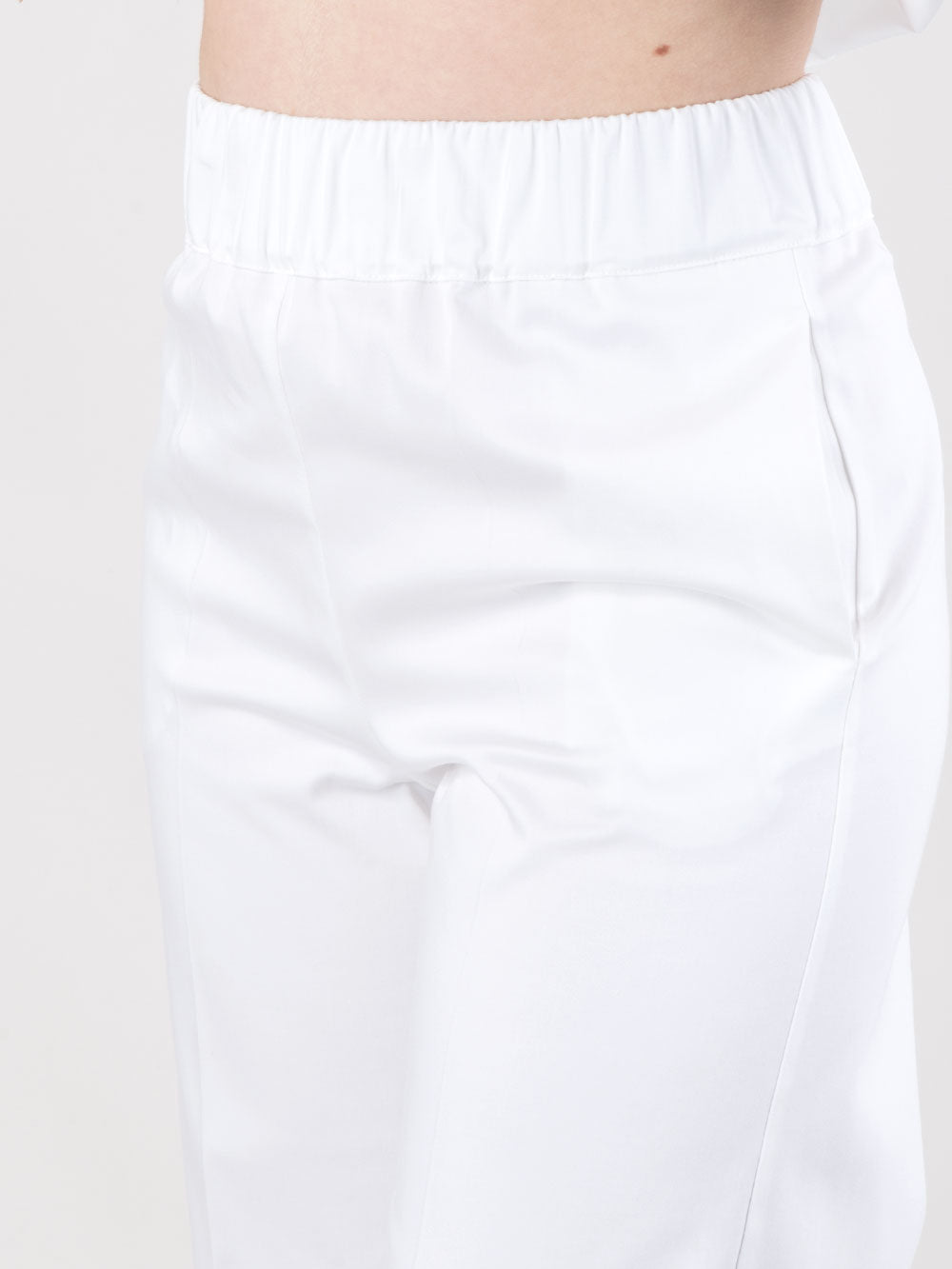 Pantalone palazzo in rasatello di cotone