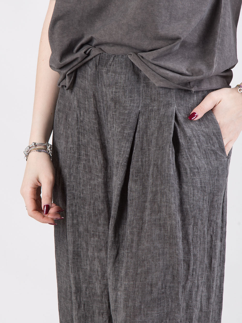 Pantalone palazzo in lino