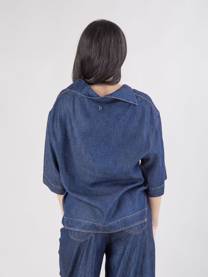 camicia denim over