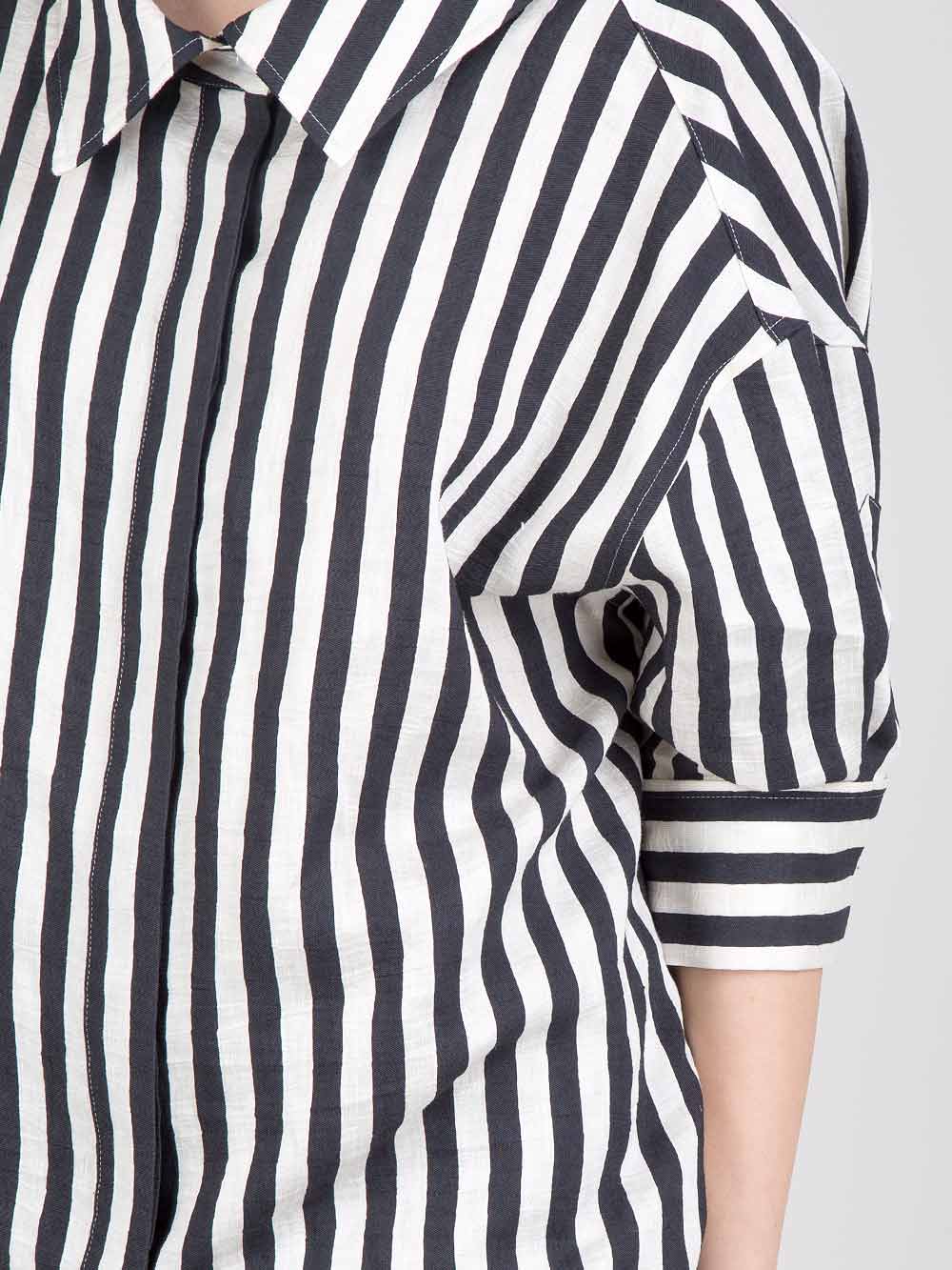 Camicia lunga a righe