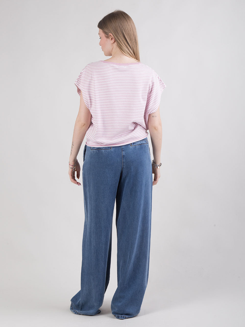 Jeans oversize a vita alta