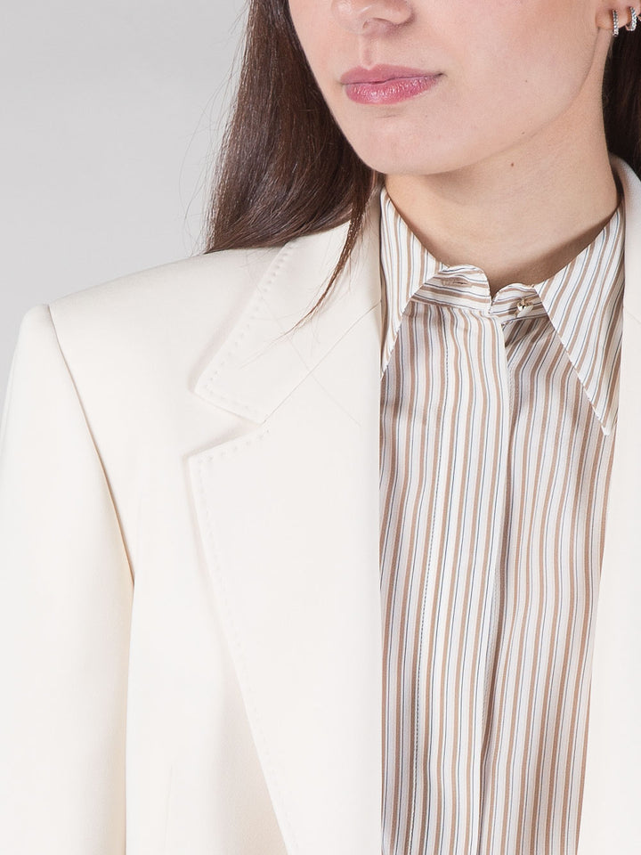 Blazer bosco monopetto in cady