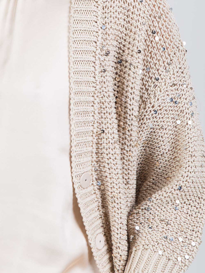 Cardigan con paillettes