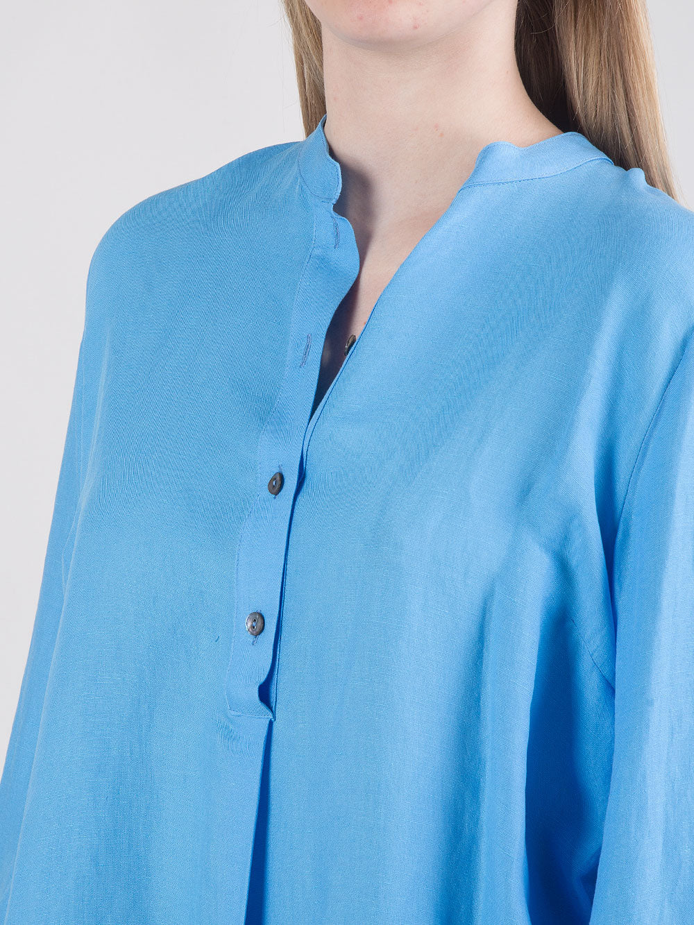 Camicia con collo alla coreana