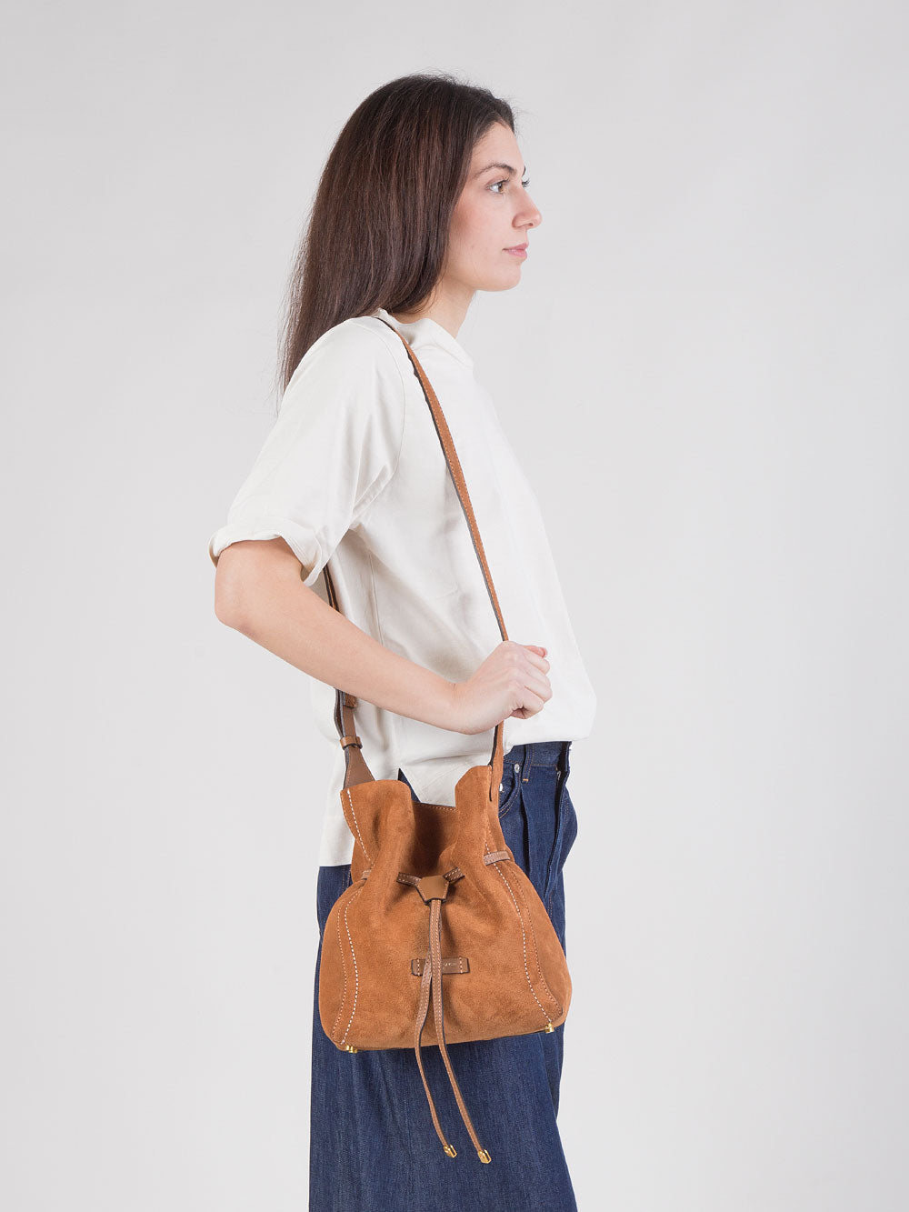 Borsa Sienna camoscio